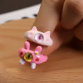 Punk Anime Monster Rings Women Child Friends Funny Animal Adjustable Opening Finger Ring Jewelry Gift.