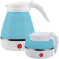 Portable Silicone Foldable Electric Kettle, Collapsible Water Boiler with Heat Resistant Silicone, 100-240V Travel Mug Kettle. 