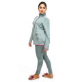 TORR METAL GREEN ELASTHANE ACTIVEWEAR WOMEN'S JACKET. 