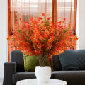Artificial outdoor autumn flowers, UV resistant plastic plants, non fading artificial autumn flowers used for hanging flowe. 