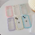 Soft Wavy Lines Phone Case For iphone 15 11 12 13 14 Pro Max XS MaxCandy Bumper Transparent Cases Cover. 