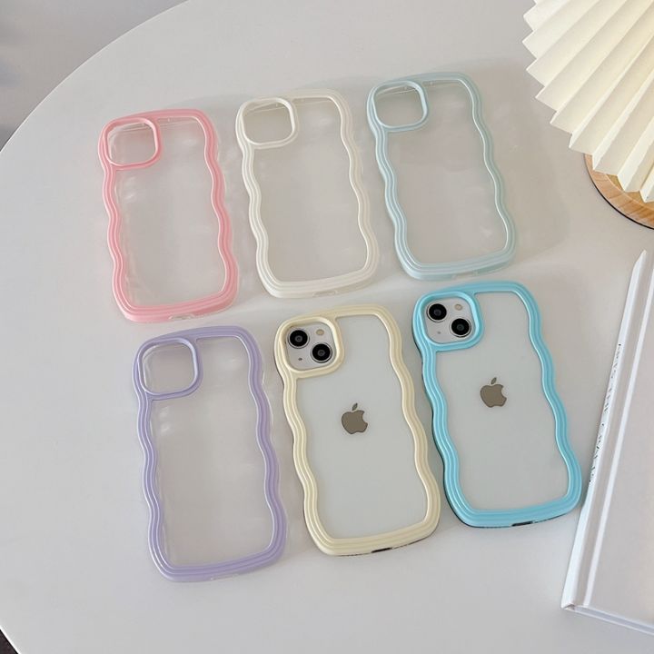Soft%20Wavy%20Lines%20Phone%20Case%20For%20iphone%2015%2011%2012%2013%2014%20Pro%20Max%20XS%20MaxCandy%20Bumper%20Transparent%20Cases%20Cover%20-%20Image%204