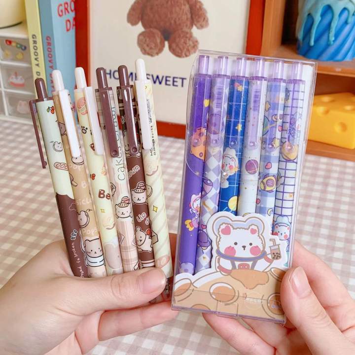 6Pcs/set%200.5mm%20Neutral%20Pen%20Korean%20Style%20Simple%20Cute%20Super%20Cute%20Creative%20Ins%20Style%20Student%20Black%20Pen%20Office%20Stationery%20-%20Image%202