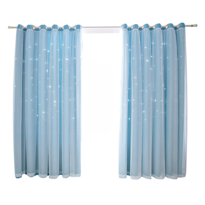 Migeet%202Pcs%20Window%20Curtain%20Hollowed%20Out%20Stars%20Shading%20Curtain%20Drape%20Purdah%20for%20Home%20Living%20Room%20Bedroom%20-%20Image%206