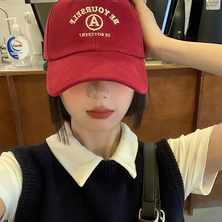 Spring%20and%20summer%202024%20new%20duck%20tongue%20hat%20female%20face%20small%20letter%20embroidery%20versatile%20tide%20man%20autumn%20sports%20baseball%20cap%20shade%20-%20Image%203