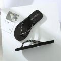 Flip Flops Women Summer Outside Flat Bottomed Beach Shoes Sandals Shoes for Women Slippers Slipper Sandal Low (1cm-3cm) EVA.