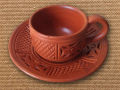 Clay Cup.  Clay Tea Cup with prece. Matir cup. Matir Tea cup. Handmade. Organic .Clay Tea Cup.   Dinner set. matir cup with price. one  cup & one  prese .  By  Mallik trading. 
