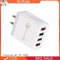 COD 4 Ports USB Color Wall Charger Fast Charging Travel Charger US Plug Adapter. 