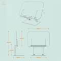 Book Stand for Reading in Bed Portable with Page Clips Height Adjustable for Recipe. 