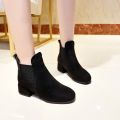 Bootie women's autumn winter fashion martin boots women's low heel flat short boots cotton boots women's single boots. 