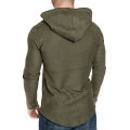elegantstunning Men Casual Hoodie Fashion Solid Color Long Sleeves Hooded Sweatshirt Breathable Slim Fit Pullover Sweater. 