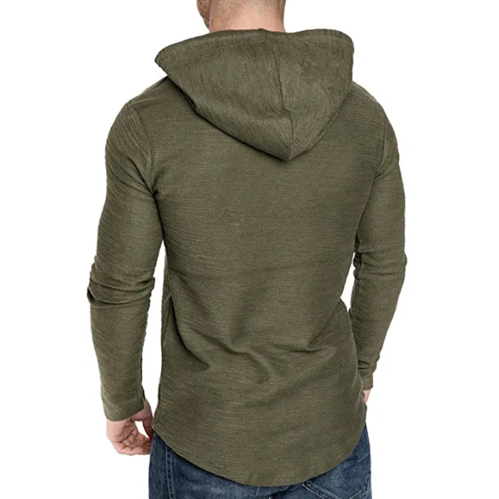 elegantstunning%20Men%20Casual%20Hoodie%20Fashion%20Solid%20Color%20Long%20Sleeves%20Hooded%20Sweatshirt%20Breathable%20Slim%20Fit%20Pullover%20Sweater%20-%20Image%209