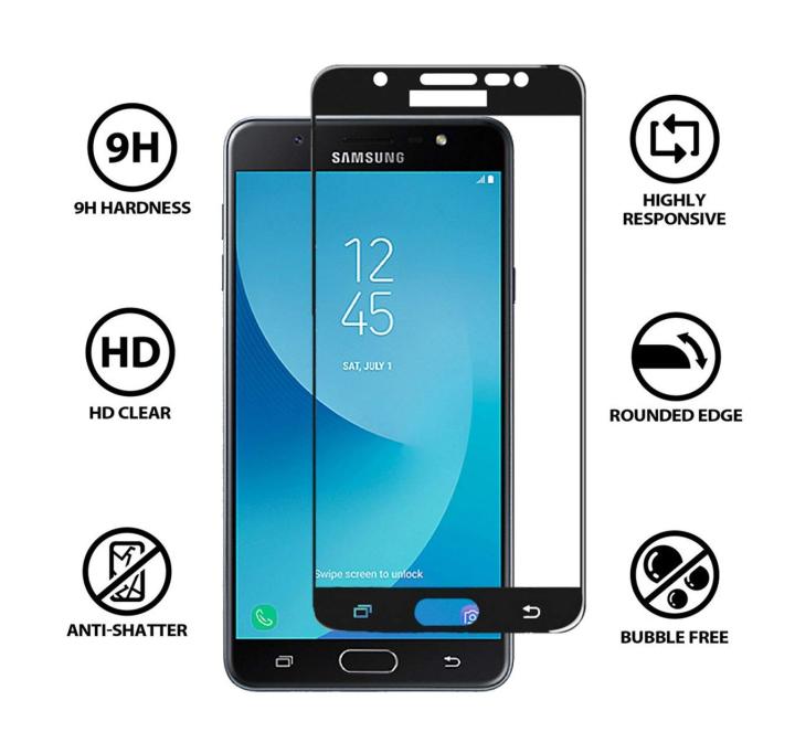 Samsung%20Galaxy%20J7%20Max%20Tempered%20Glass%20Screen%20Protector%206D/9D/11D%20-%20Black%20-%20Image%203