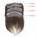 0.06mm Ultra Thin Skin Men Toupee For Forehead #4 Brown Front Hairline Patch For Male Human Hair Wig Capillary Prosthesis Peruk. 