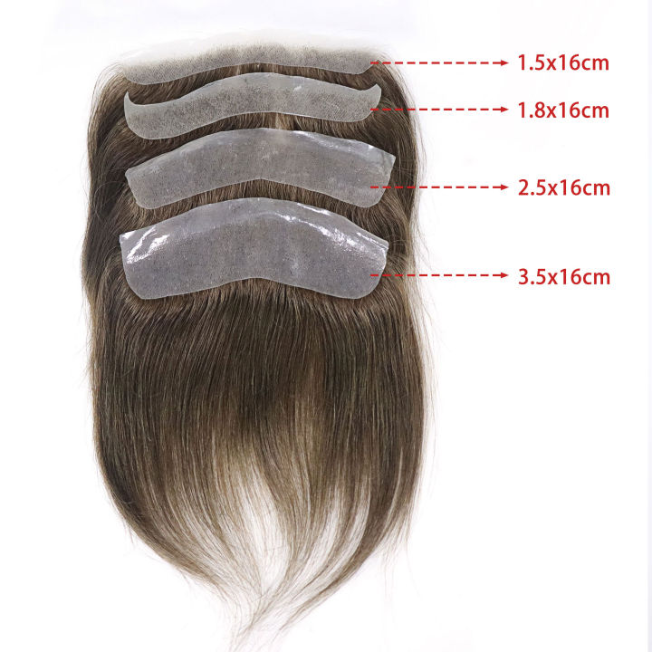 0.06mm%20Ultra%20Thin%20Skin%20Men%20Toupee%20For%20Forehead%20#4%20Brown%20Front%20Hairline%20Patch%20For%20Male%20Human%20Hair%20Wig%20Capillary%20Prosthesis%20Peruk%20-%20Image%202
