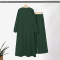 Ladies Fashionable Latest Design Arab Clothes Casual Islamic Clothing Women Abaya 2 Pieces Suit Long Tops And Pants Muslim Set. 
