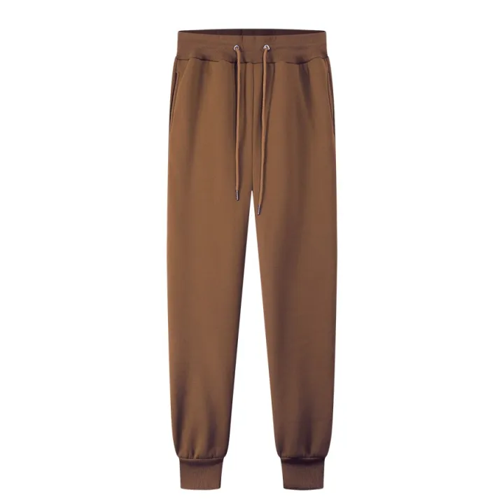 Sports%20Pants%20Men'S%20Fleece%20Autumn%20And%20Winter%20Trousers%20Jogging%20Fashion%20Ladies%20Casual%20Pants%20Black%20And%20White%20Solid%20Color%20-%20Image%208