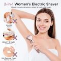 2 in 1 Professional Women Epilator Electric Razor Hair Removal Painless Face Shaver Bikini Pubic Hair Trimmer Home Use Machine. 