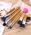 Professional Bamboo makeup  Brush Set- 11 Pcs. 