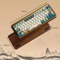 Akko MU01 Wooden Mechanical Keyboard MOA Profile RGB Hot-swappable BT 5.0/2.4G Wireless Type-C Wired Gaming Keyboard. 