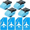 Adjustable suitcase silicone lage label, bag strap with nylon lage, travel accessories.