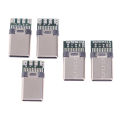 5/10Pcs USB 3.1 Type C Male DIY Solder Cable Plug Connector Socket PC Board. 