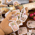 46 pcs/set Retro Style Roses Paper Stickers Scrapbooking Diy Diary Stationery Sticker Aesthetic Gift. 