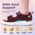 FitVille Women's Sandals Diabetic Shoes Flat Sandals Outdoor Casual Sandalias for Swollen Feet Arch Support Plantar Fasciitis. 