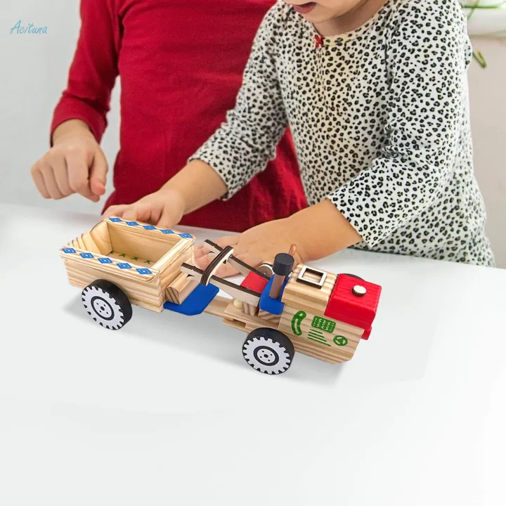 Wooden%20Tractor%20Toy%20DIY%20Assembly%20Desktop%20Decoration%20Detachable%20Gifts%20Sturdy%20Puzzle%20Toy%20Multiuse%20for%20-%20Image%202