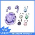 Wireless earphone Bluetooth earbuds Transparent Digital Display TWS Mecha Style For Acefast T8 Sports Headphones. 