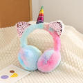 Unicorn earmuffs Unicorn Plush Headband Fluffy earmuffs Average size Children's earmuffs for Winter Outdoor activities Cold. 