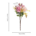 Artificial Flowers Rose lavender Hydrangea Daisy Autumn Hybrid Bouquet for Home Wedding Christmas Decor Fall Silk Fake Flower.