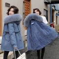Women Parka Fashion Long Coat Wool Liner Hooded Parkas 2022 New Winter Jacket Slim with Fur Collar Warm Snow Wear Padded Clothes.