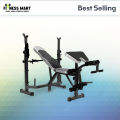 Folding power rack Olympic weight bench, Adjustable weight lift bench rack set, Fitness barbell dumbbell bench, Push back sit up bench, Full-body workout exercise - Fitness Mart - gym equipment. 
