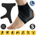 Foot Sleeve Support Elastic Ankle Brace Support Polyester Fiber Black Portable Movement Training Protector. 