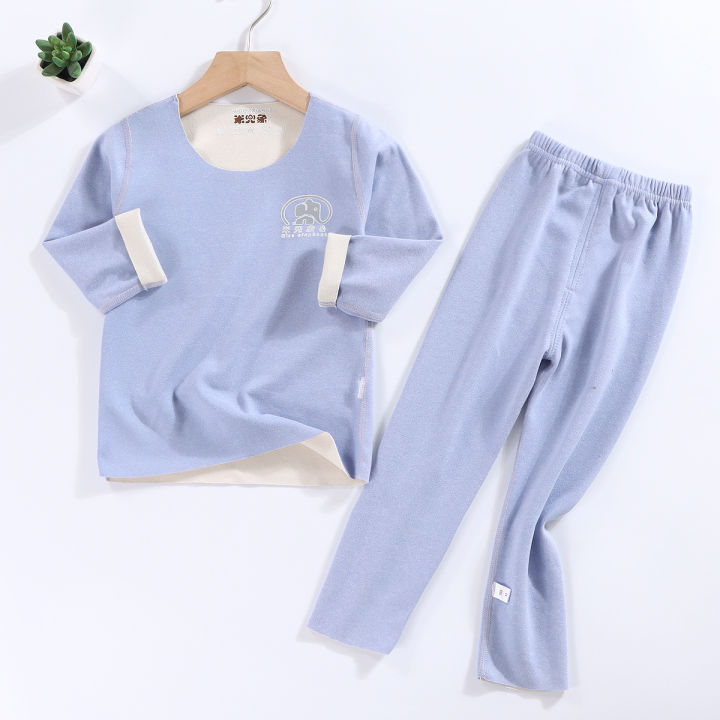 Children's%20boneless%20velvet%20underwear%20set%20AB%20side%20baby%20warm%20seamless%20autumn%20clothes%20autumn%20pants%20boys%20and%20girls%20pajamas%20loungewear%20-%20Image%203