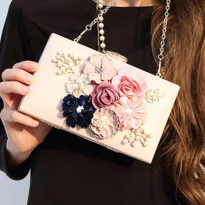Women%20Clutch%20Bag%20Floral%20Party%20Purse%20Wedding%20Evening%20Handbags,%20White%20-%20Image%207