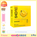 SKORE 1500+ Dots Banana Flavoured Condom Indian 1 Packet (3 Pcs). 