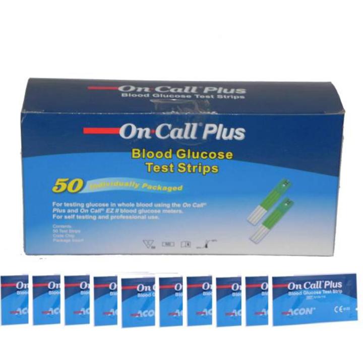 On Call Plus Glucometer Strips (Foil / Individual) 50