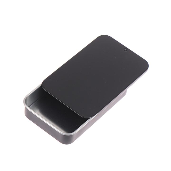 80*50*15mm Mini Iron Box Slide Cover Storage Box Portable Tin Boxes Container