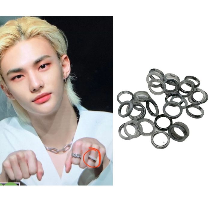 KPOP%20Stray%20Kids%20Hyunjin%20Felix%20Same%20Style%20Ring%20Retro%20Black%20White%20Finger%20Ring%20Lovers%20Ring%20Straykids%20Fans%20Collection%20-%20Image%203