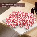 50 Pieces Christmas Garland Candy Swirl Garland Ornament Red and White Candy Plastic Tree Candy Decoration for Xmas.