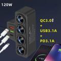 4 Ways Multi Socket Car Cigarette Lighter Splitter Power Adapter 12v-24v Fast Charger Plug Phone Power Adapter. 