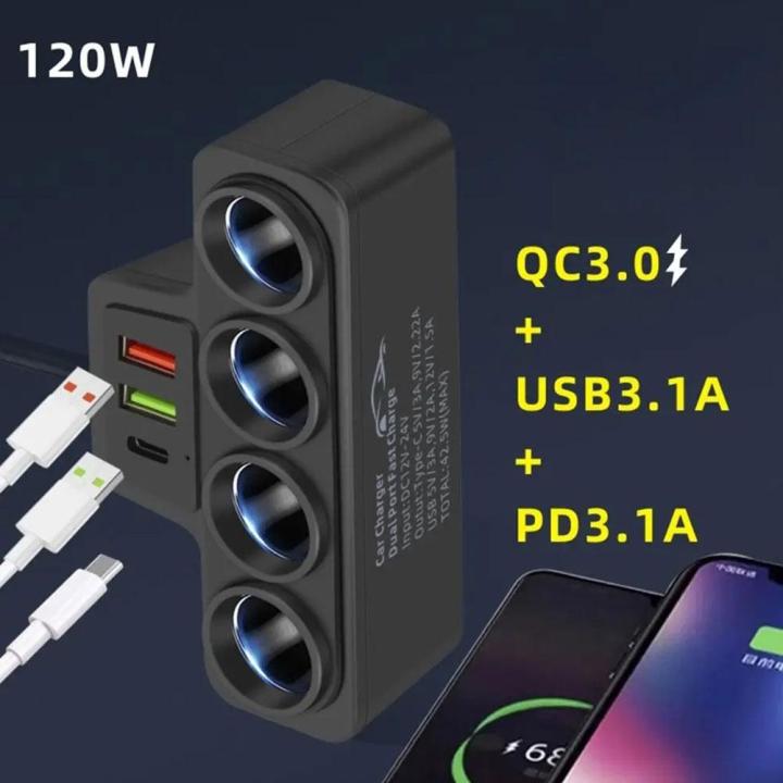 4%20Ways%20Multi%20Socket%20Car%20Cigarette%20Lighter%20Splitter%20Power%20Adapter%2012v-24v%20Fast%20Charger%20Plug%20Phone%20Power%20Adapter%20-%20Image%204