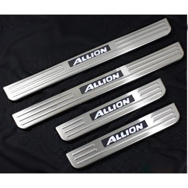 Toyota Allion 2003-12 Auto Accessories Stainless Steel LED Lighted Door Sills - Blue