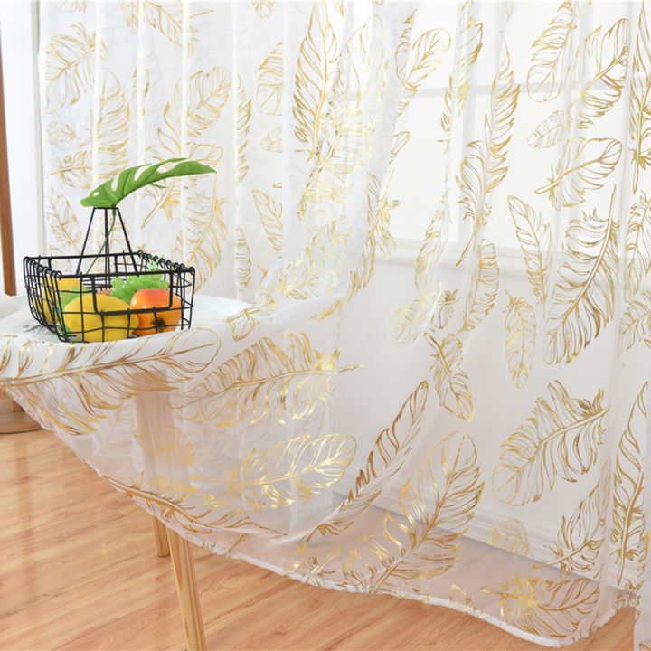 Migeet%20Sheer%20Curtains%20Feather%20Print%20Window%20Screen%20Curtains%20for%20Living%20Room%20Window%20Patio%20Door%201%20Panel%2040"x79"%20-%20Image%206