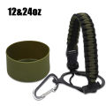 12oz 18oz 22oz 24oz 32oz 40oz Boot Cover Cap Accessories Water Bottle Paracord Handle Silicone Boot Rope Set for HydroFlask Aquaflask Wide Mouth Bottles Tumbler. 