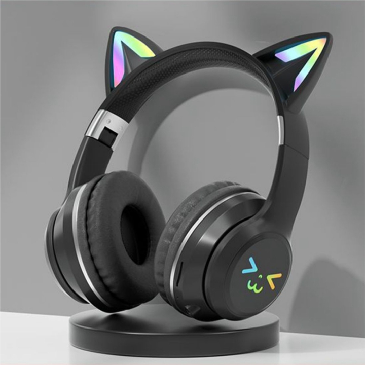 Wireless%20Headphones%20RGB%20Cute%20Cats%20Girls%20Kid%20Gift%20Headset%20Control%20Lights%20Earphone%20Music%20Gaming%20Headsets%20+Microphone%20-%20Image%204