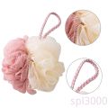 SPL-Bath Ball Duel Colors Bath Tubs Towel Scrubber Body Cleaning Mesh Shower Flower Home Travel Toiletry 11cm. 
