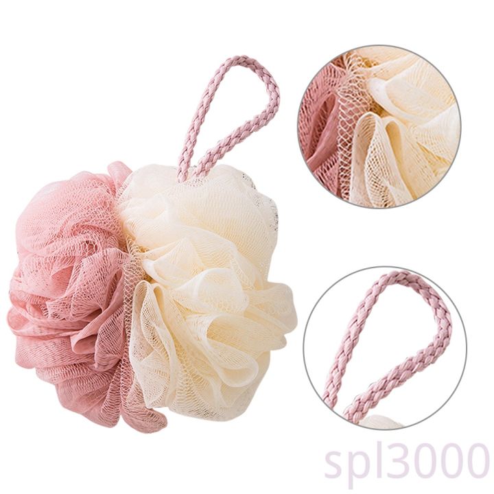 SPL-Bath Ball Duel Colors Bath Tubs Towel Scrubber Body Cleaning Mesh Shower Flower Home Travel Toiletry 11cm
